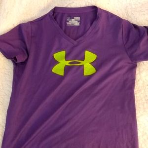 Purple Kids Under Armour Shirt Size Youth Large